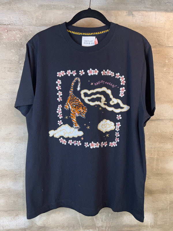 Courageous tiger embellished T-shirt