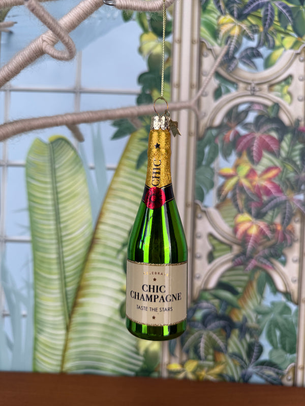 Vondels glass green luxury Champagne bottle