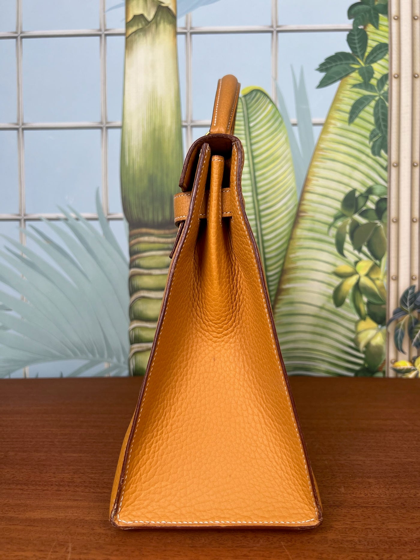 Hermès vintage Kelly 32 seller, natural sable, Courchevel, gold