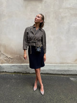 Chanel Brown tweed jacket 1998 Fall Collection