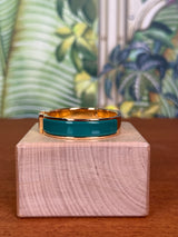 Hermès Clic H Bracelet emerald green /gold