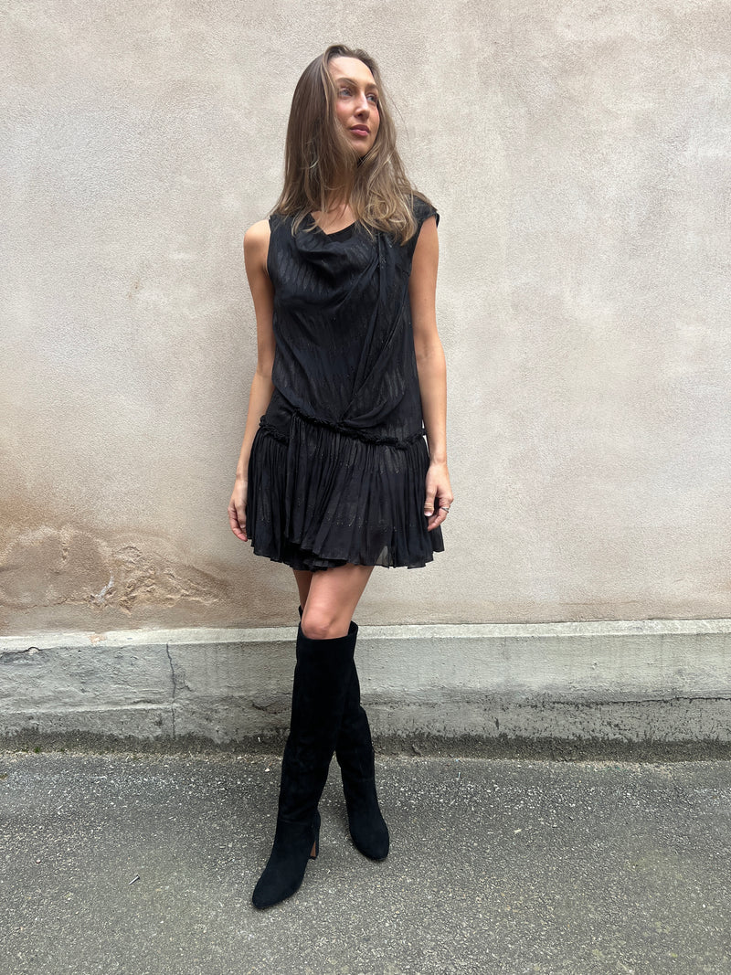 See by Chloé black glitter dress