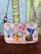 Louis Vuitton Damier Azur Mini Pochette Accessoires, Birds