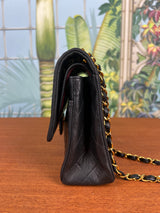 Chanel double flap bag medium black