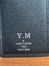 Louis Vuitton small ring agenda black taiga leather