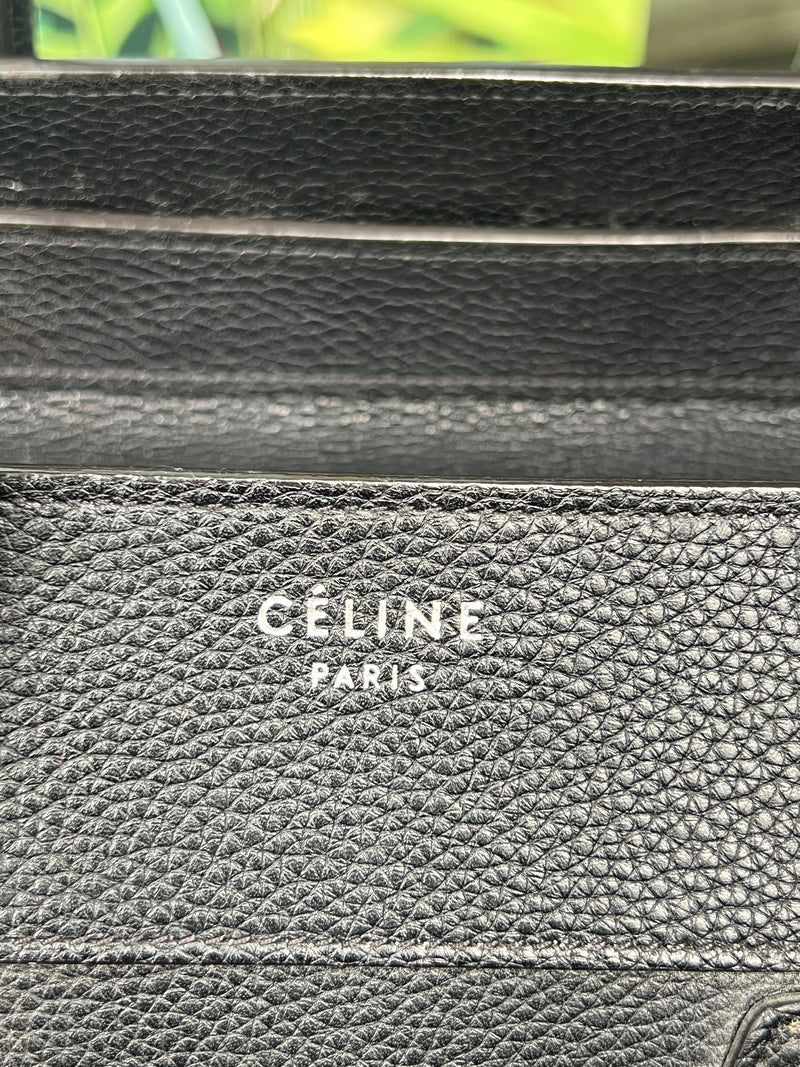 Céline luggage black leather bag