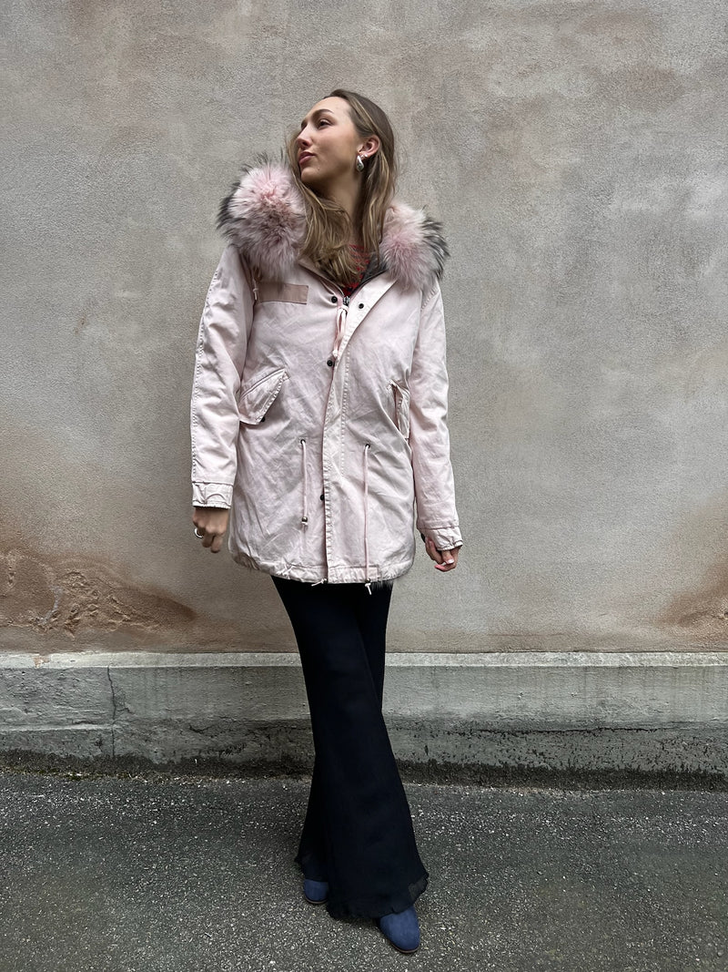 Mr&Mrs fur parka jacket pink