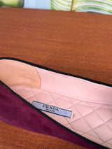 Prada flats suede purple