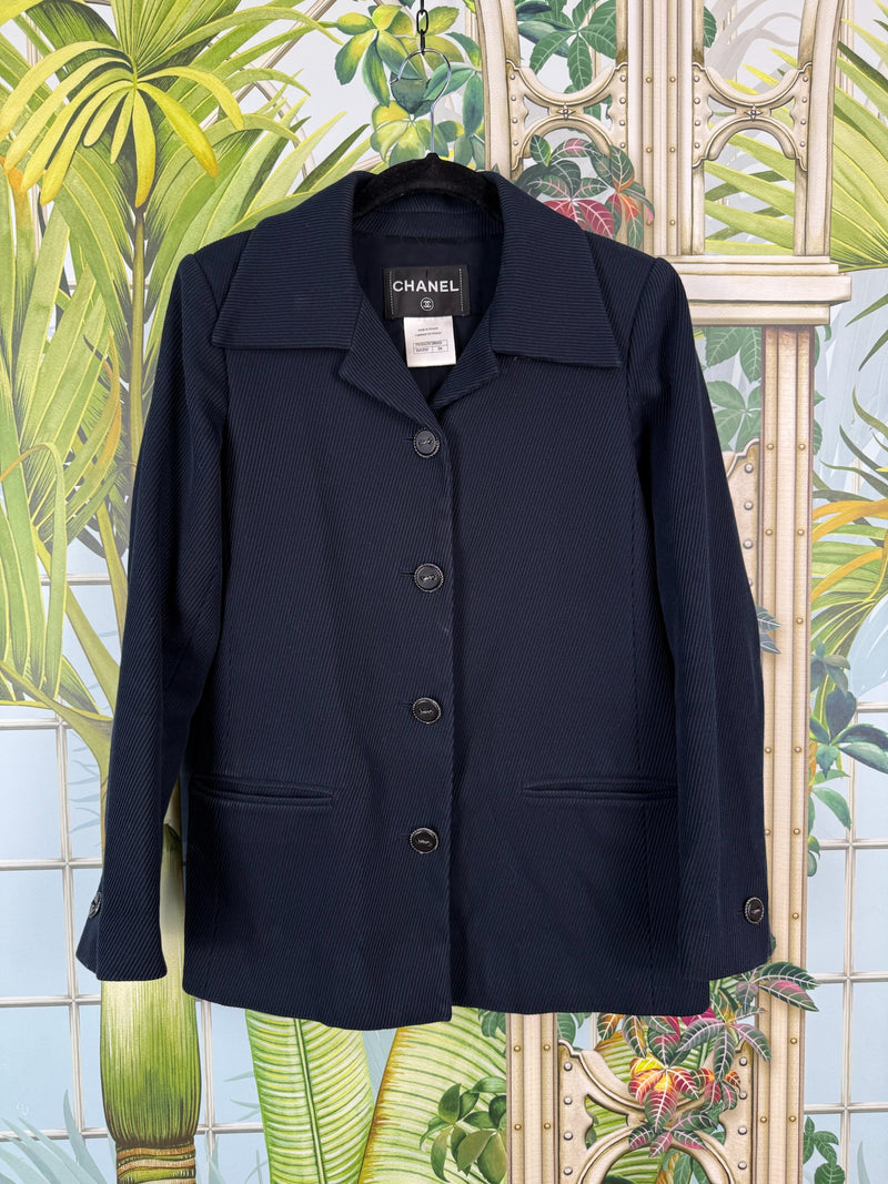 Chanel Vintage Navy Blazer