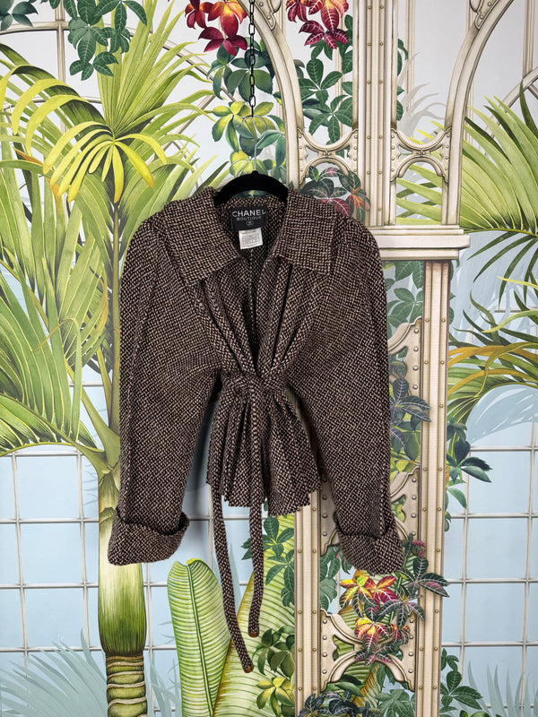 Chanel Brown tweed jacket 1998 Fall Collection