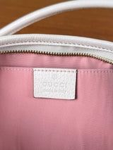 Gucci pink GG canvas Abby D ring baguette bag
