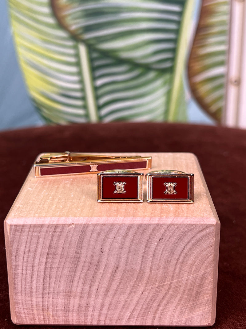 Celine triomphe cufflinks 1980s