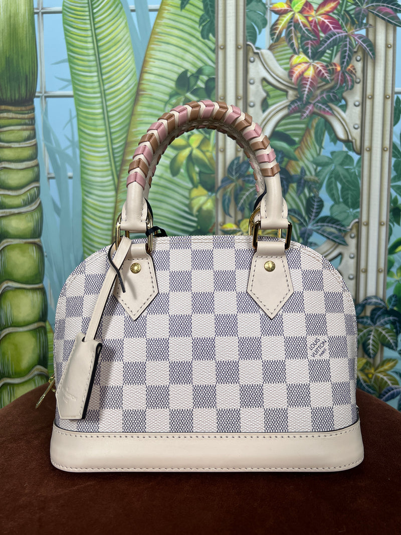 Louis Vuitton Alma BB damier azur braided