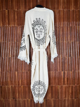 Amca cotton kaftan black sun