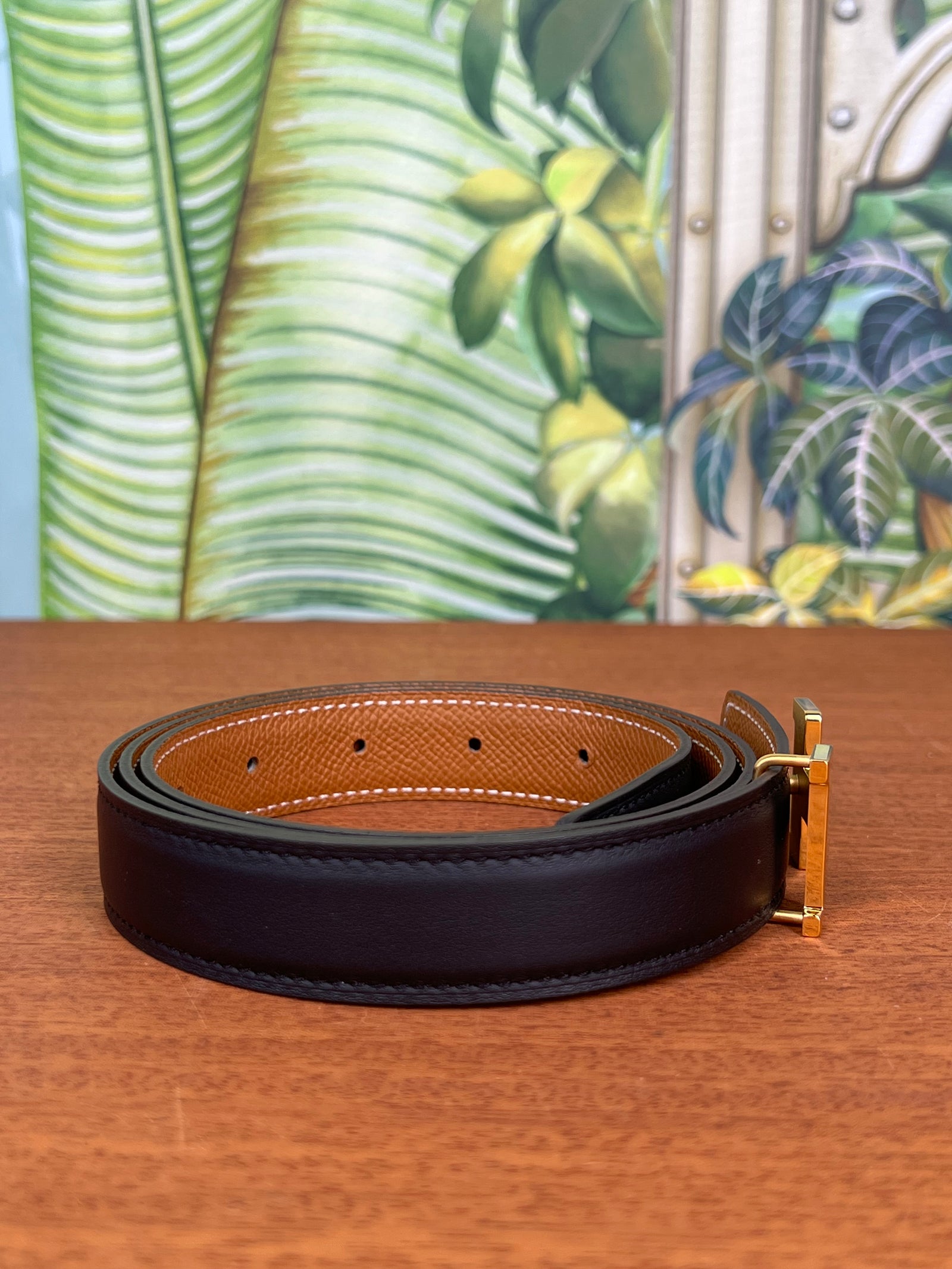 Hermès Black and Brown Leather Belt Only HERMES Belt Only, Bottoms Belt, Leather Women\ main image 2