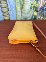 Louis Vuitton monogram vernis Lexington accessory pouch bag yellow