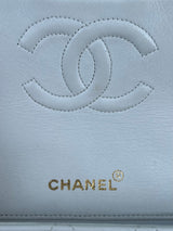 Chanel mini classic single flap bag white
