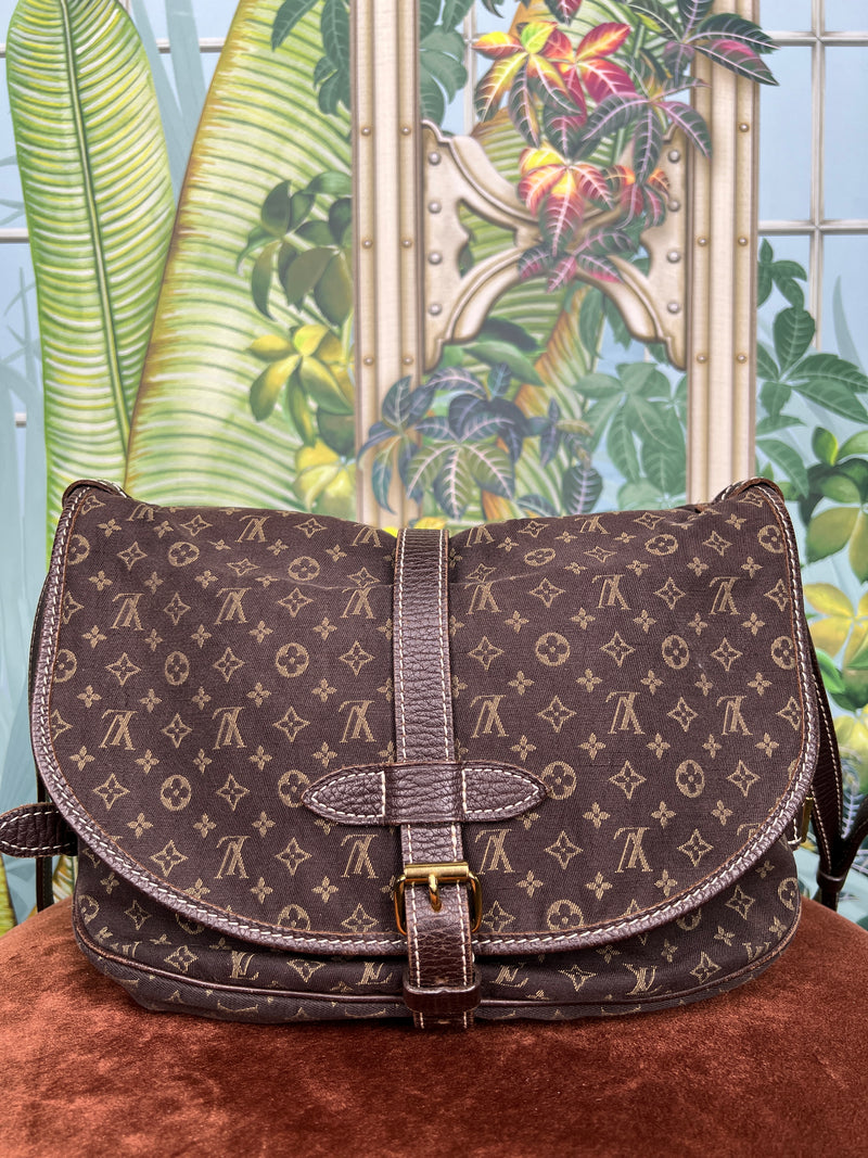 Louis Vuitton mini Lin saumur bag brown