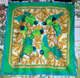 Hermés scarf birds green