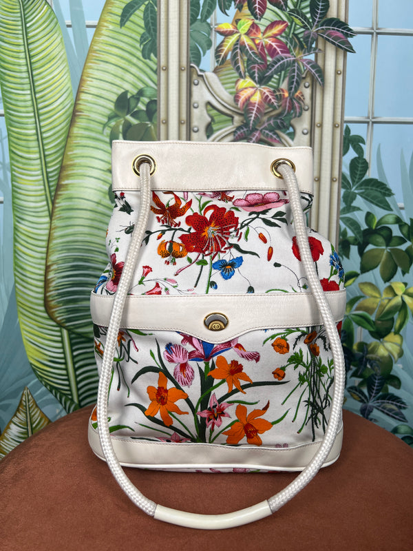 Gucci flora bucket bag