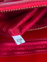 Prada Galleria bag red patent leather small