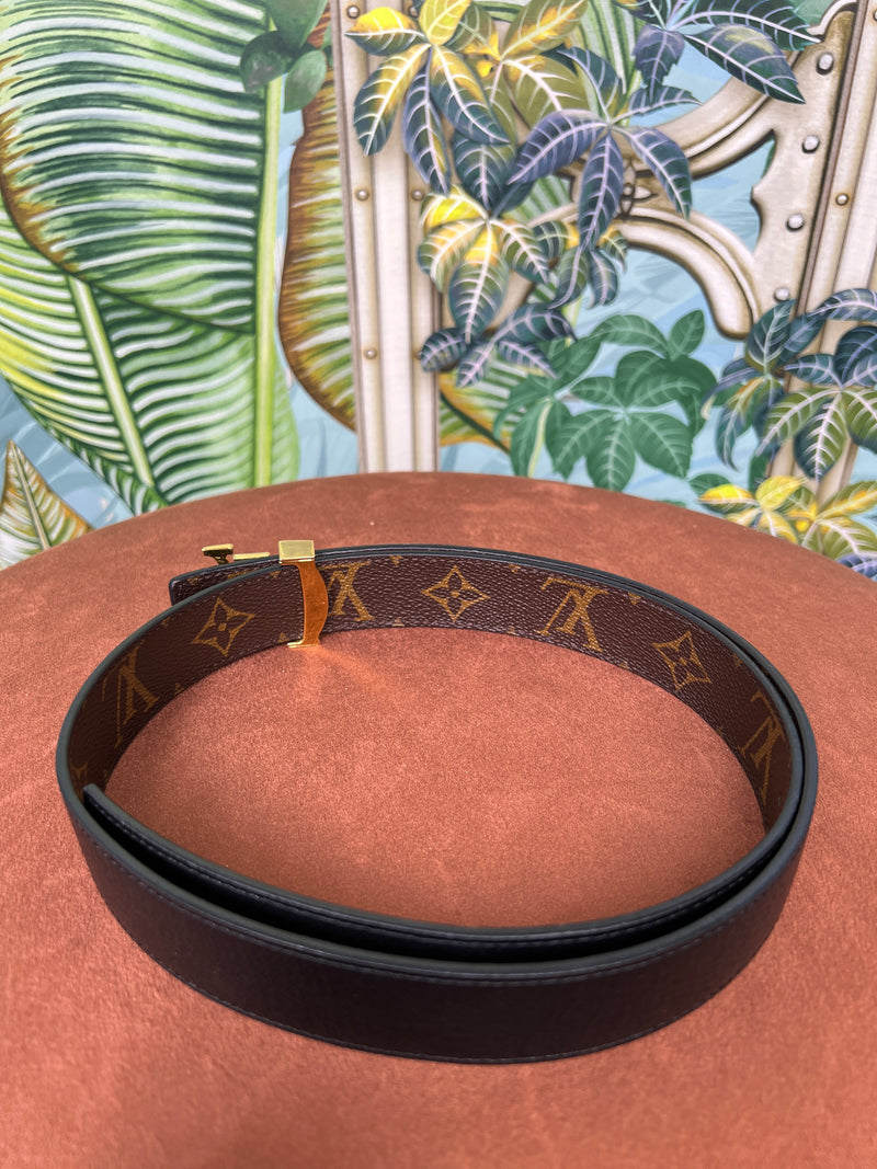 Louis Vuitton initiales reversible belt monogram/black