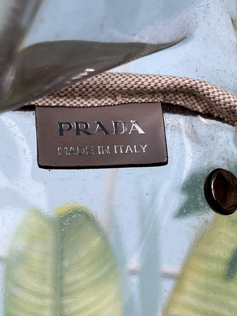 Prada plexiglas framed crystal kiss lock bag