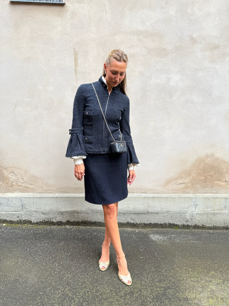 Chanel tweed jacket navy blue 2013 resort Collection - Jardins of Versailles
