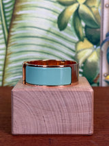 Hermès Clic H Bracelet turquoise / rose gold