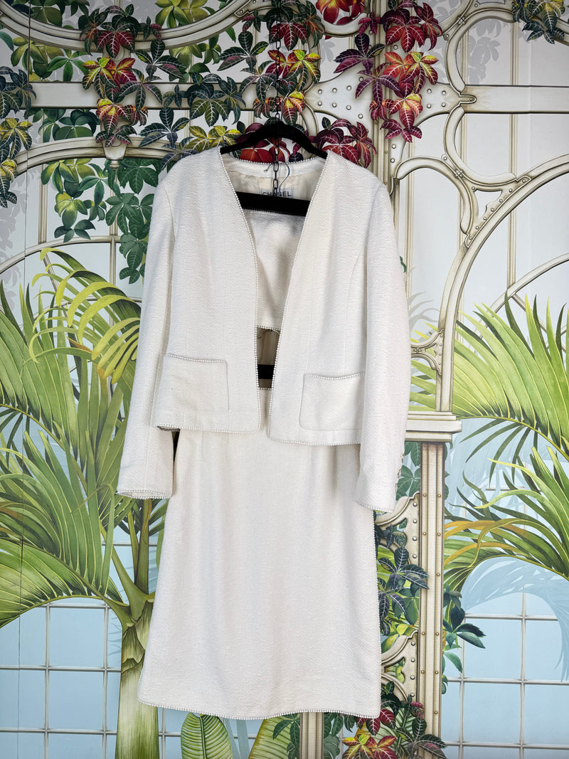 Chanel tweed tripple set white spring collection 1998