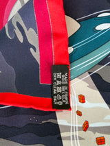 Hermès scarf 2017 green red space shopping au faubourg scarf