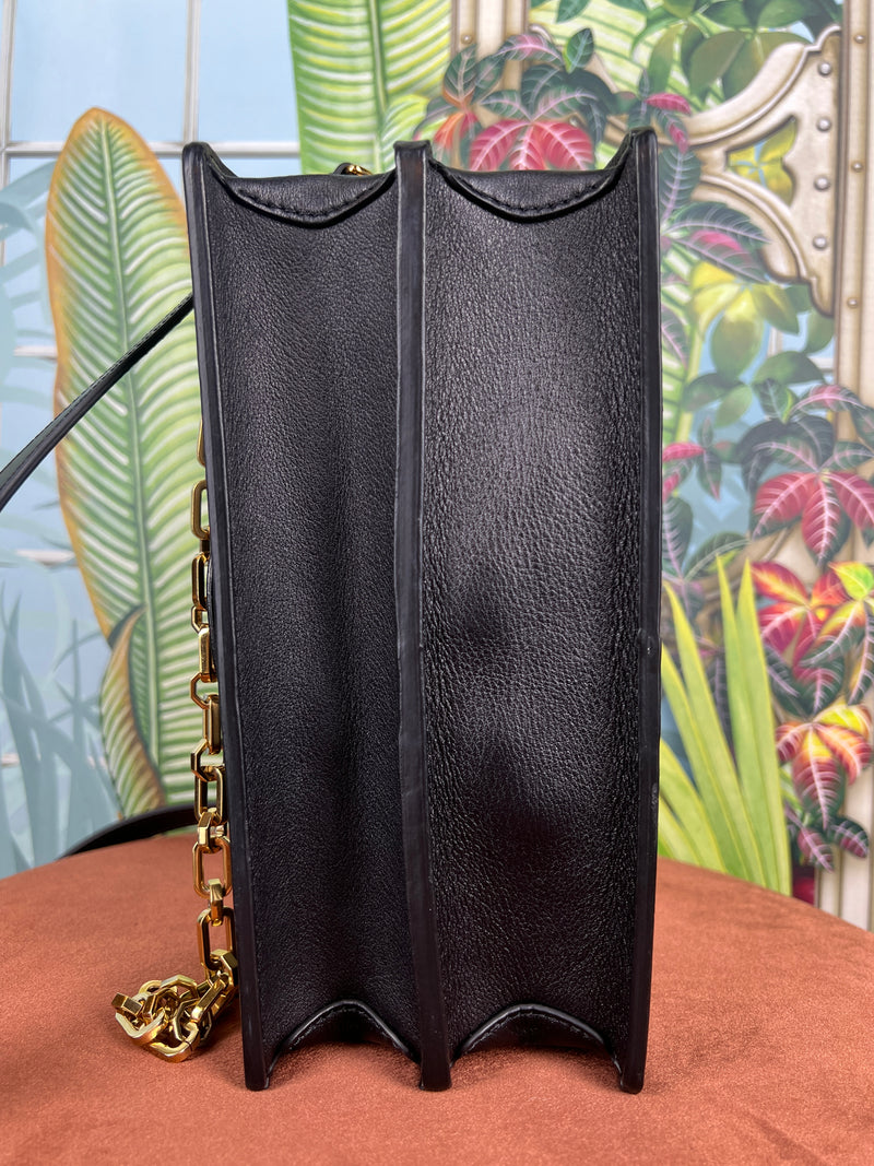 Louis Vuitton Dauphine MM black leather bag