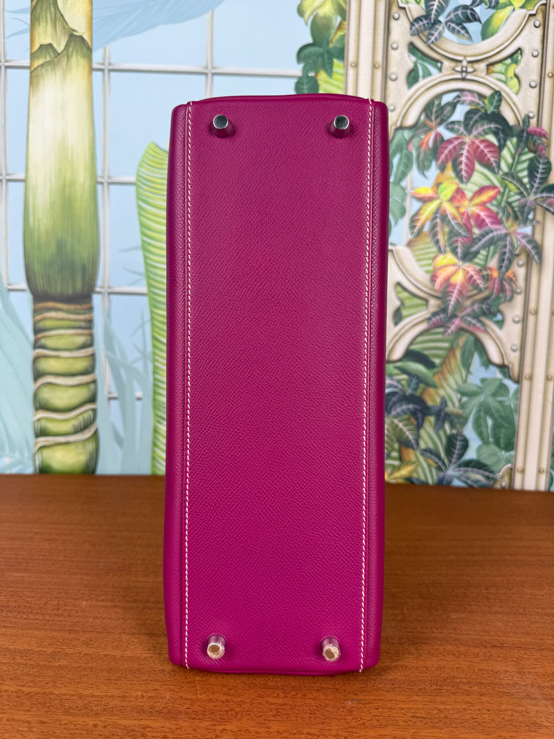 Hermès Kelly 32 Epsom Leather Retourne Tosca Candy with Palladium Hardware