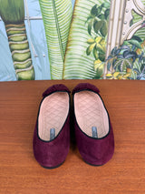 Prada flats suede purple