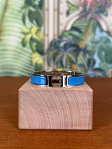 Hermès Clic H Bracelet blue/palladium