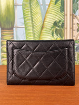 Chanel wallet timeless black calf