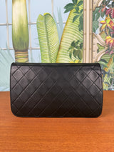 Chanel vintage single flap bag black
