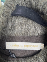 Munthe plus simonsen knitted sweater brown/green