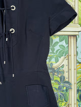 Christian Dior Double Liens Ceinture dress Bleu Marine