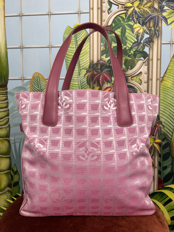 Chanel Travel line tote pink