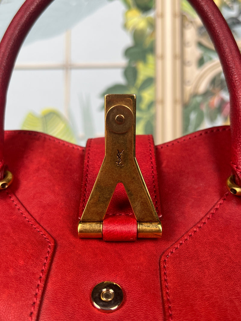 Yves Saint laurent Cabas Y-line bag red