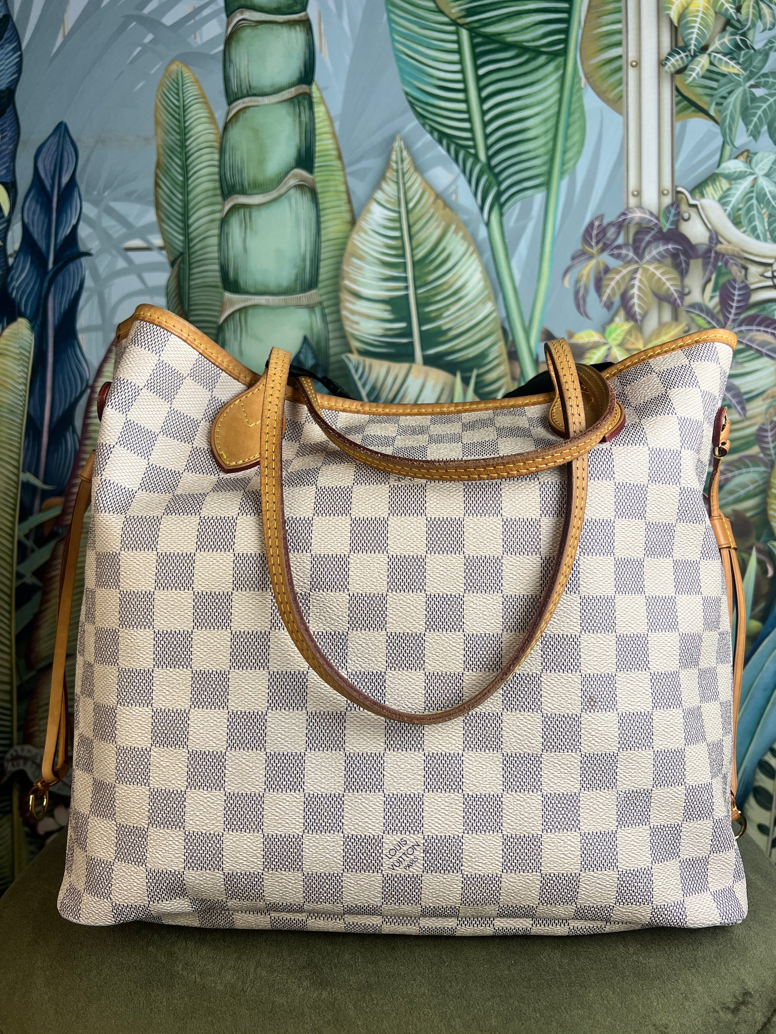 Mm Damier Louis Vuitton Neverfull Neiman Marcus Handbag Lv