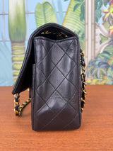 Chanel vintage single Flap Bag black medium/large