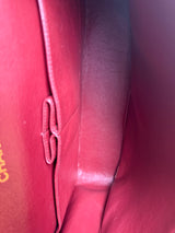 Chanel vintage double Flap Bag black with flat chain medium/large