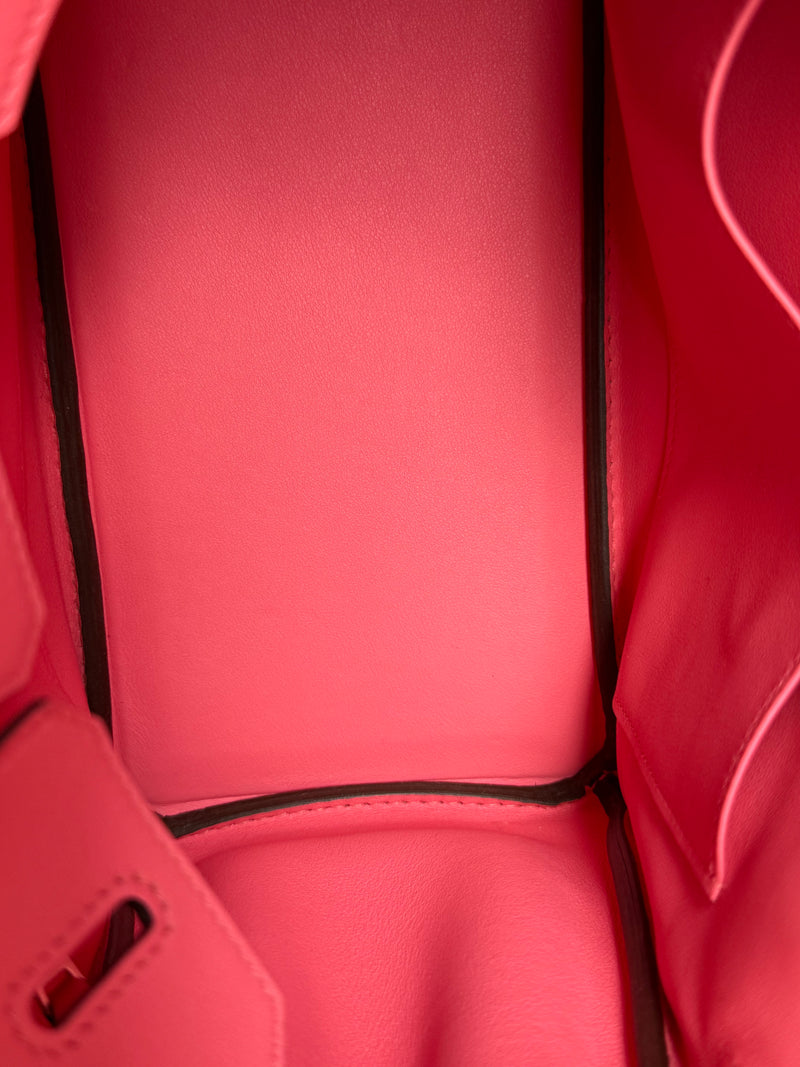 Hermès Birkin 25 retourne rose azalee swift leather palladium hardware