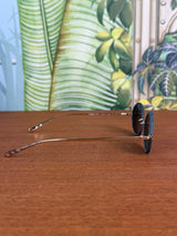 Chanel round Sunglasses blue denim