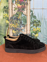 Christian Louboutin spike flat velvet sneakers