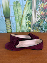 Prada flats suede purple