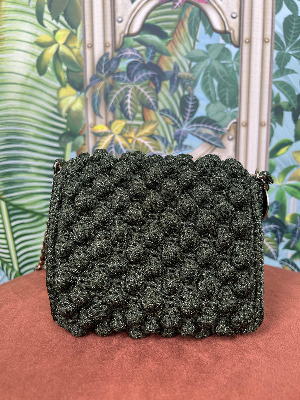 Missoni raffia mini crossbody bag green