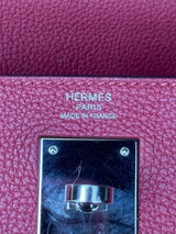 Hermès Kelly 28 Retourne Rouge Grenat Togo Palladium